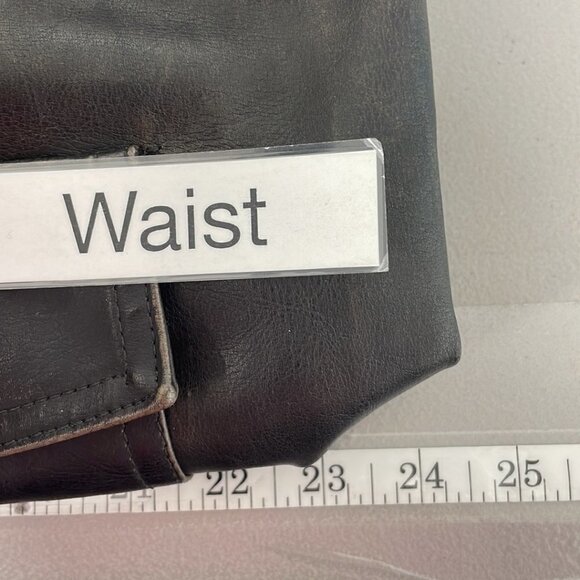 Levi's Faux Leather Distressed Aviator Jacket Pockets Vent Brown Size X Large XL - Picture 16 of 16